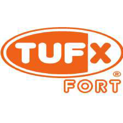 Orange TUFX Fort logo on white background.