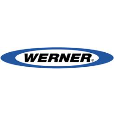 Werner logo with blue oval background.